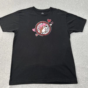 Buc-ee’s Valentine's T-Shirt Adult Medium Black Heart Love Is In The Air - Picture 1 of 7