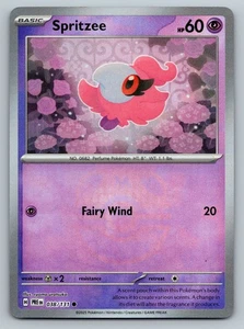 Spritzee 038/131 Master Ball Reverse Holo · Pokémon TCG Prismatic Evolutions NM - Picture 1 of 2