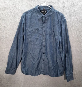 Arbor Shirt Adult Large Blue Chambray Outdoors Workwear Camping Hiking Mens - Picture 1 of 8
