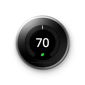 SEALED Google Nest 3rd Generation Learning Thermostat T3007ES Stainless Steel A+ - Picture 1 of 13