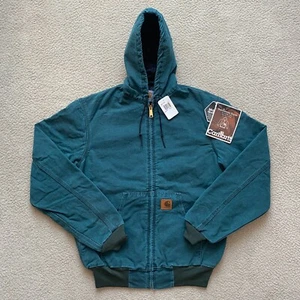 NWT Carhartt J06 Sandstone Active Jacket USA Made Hunter Green HTG Medium Tall - Picture 1 of 13
