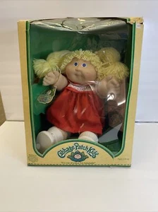 Coleco 3900 1983 Cabbage Patch Kids Blonde pony tails Blue Eyes One Dimple - Picture 1 of 12