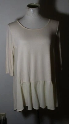 ТИШИНА + ШУМ бежевый 3/4 рукав туника верхний размер M - Изображение 1 из 4