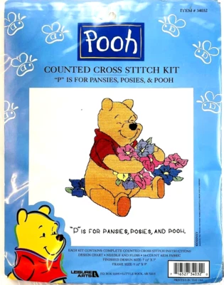 Kit de artesanía de costura Artes de ocio 14 quilates punto de cruz P IS PARA PENSAMIENTOS POSES POOH Foto 1 de 4