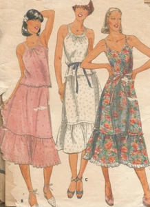 5993 Butterick Sewing Pattern Summer Dress Top Skirt Size 12 Vintage - Picture 1 of 4