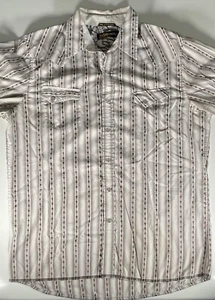 Billabong Pearl Snap Western Shirt Men’s XL Long Sleeve Tan Khaki Cowboy Retro - Picture 1 of 16