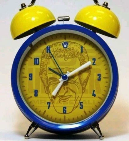 2016 MILWAUKEE BREWERS BOB UECKER "MR. BASEBALL" TALKING ALARM CLOCK SGA ~ NIB Cover