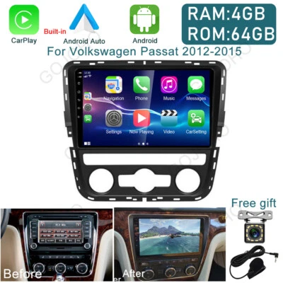 For 2012-2015 Volkswagen Passat Radio Apple CarPlay Android 13 Car Stereo GPS BT - Image 1 of 4