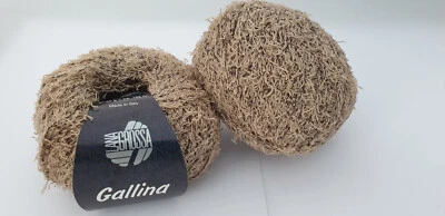 550 g Gallina Lana Grossa Fb 13 braun Baumwolle SONDERPREIS Stricken FransenGarn - Bild 1 von 3