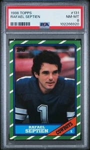 1986 TOPPS #131 RAFAEL SEPTIEN PSA 8 NM-MINT POP 38 ONLY 51 HIGHER COWBOYS - Picture 1 of 2