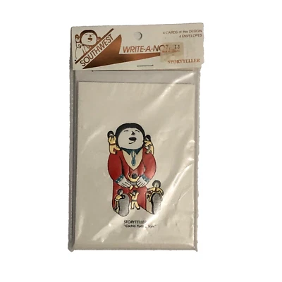 Juego de tarjetas de notas y sobres en relieve Cochiti Pueblo Storyteller Nuevo México Nuevo Foto 1 de 3