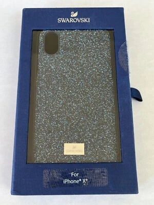 GENUINA Funda Swarovski para iPhone X / XS Azul Negro Cristales Brillantes NUEVA en Caja Foto 1 de 4