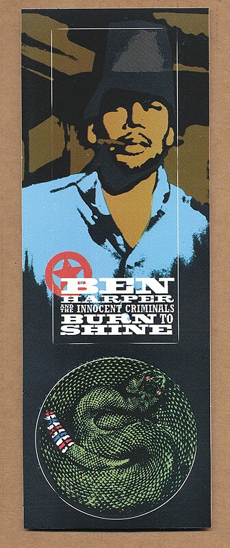 Ben Harper & The Innocent Criminals - Burn To Shine RARE promo sticker sheet - Image 1 of 1