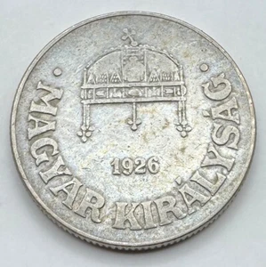 1926 Hungary 50 Filler Coin - Fifty - Hungarian Coin - Free Shipping - Picture 1 of 4