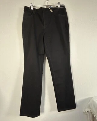 Charter Club Women Tummy Slimming Lexington Straight Leg Black Pants Size 16 New - Image 1 of 4