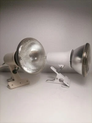 Spot en métal LITA, design industriel à pince et orientable, vintage année 60 - Photo 1/4