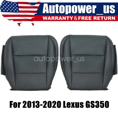 For 2013-2020 Lexus GS300 GS350 GS450h Both Side Bottom Leather Seat Cover Black - Image 1 of 4