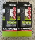 Brand New 2-PACK Aquael ULTRA Heater 50 Aquarium (2 In 1 Heater & Thermometer )