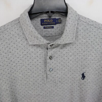 Polo de golf Ralph Lauren personalizado calce ajustado para hombre talla L lunares grandes Foto 1 de 4