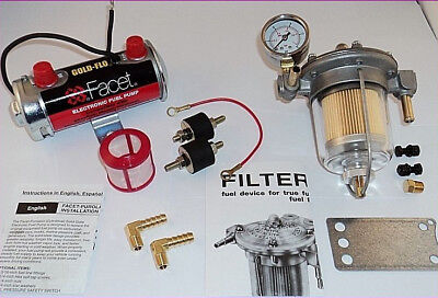 Facet RED Top Fuel Pump & Malpassi Filter King Regulator Kit 480532 - To 240bhp • 223.03€