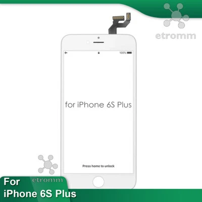 White iPhone 6S Plus LCD Display Touch Screen Digitizer Frame Replacement A1634 - Image 1 of 4