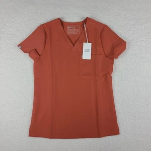 FIGS Catarina One Pocket Scrub Top Womens XXS Brown BR002 Short Sleeve NWT NEW - Picture 1 of 12