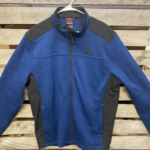 GERRY Men's Jacket XXL Zip Up Heavy Knit Fleece Blue and Black. - Picture 1 of 2
