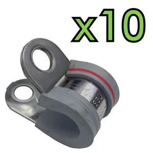 10x Norma Stainless P clips 10mm for Hot Rod fuel line cable rat pop custom ford - Picture 1 of 5