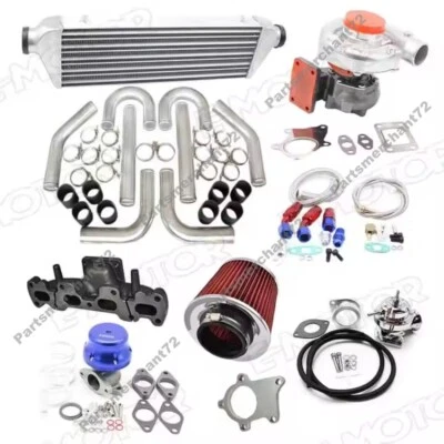 T3/T4 Turbo Change Kit for 94-05 Mazda Miata 1.8L MX-5 NA8 NB IC PK WG BOV  - Imagem 1 de 4