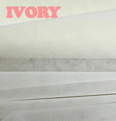 Stiff Net Fabric - IVORY - Tutu Bridal Underskirt Costume Fabric Material Metre - Image 1 of 4