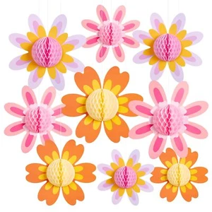 9 PCS 10 Inches Daisy Birthday Party Decorations Groovy Party Decorations Flo... - Picture 1 of 7