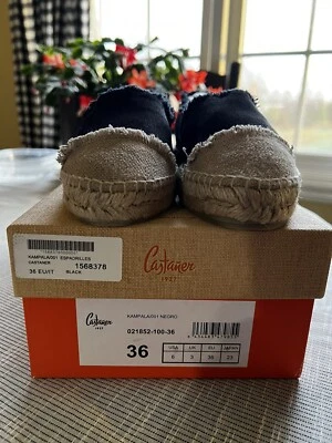 Женские туфли - Castaner Espadrilles черный размер 36 - США размер 6 новый в коробке - Изображение 1 из 4
