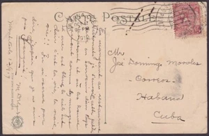 F-EX3032 MONACO POSTCARD 1919 TO ANTILLES. ROYAL PALACE. - Photo 1/2