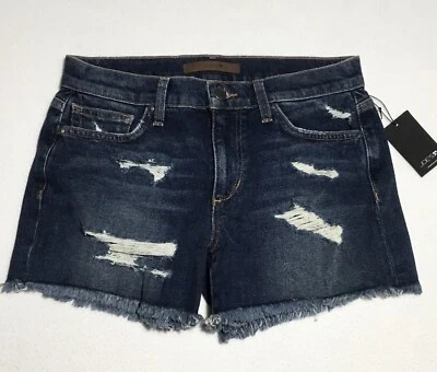 Joe’s Jeans Cut Off Denim Short Women’s 26 Blue Dark Wash Distressed Raw Hem - Image 1 of 4