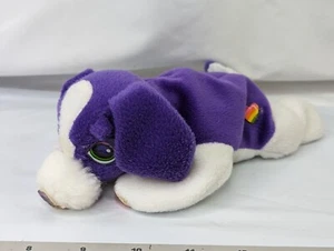 Juguete de peluche Lisa Frank violeta púrpura perro 8 pulgadas pegatina patas faciales - Imagen 1 de 9