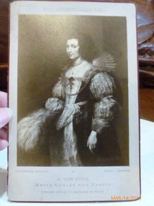 CABINET CARD ANTIQUE 1800's A.VAN DYCK MARIA LOUISE VON TASSIS PORTRAIT - Picture 1 of 8
