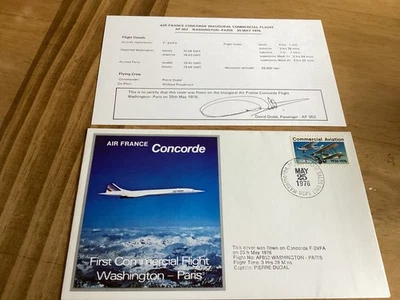 First Day Cover Air France Concorde First  Flight Washington Paris 25/5/1976 - Image 1 of 4