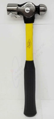 NPLA 16 盎司 Ball Peen Hammer M-16 玻璃纤维手柄带黑色橡胶手柄 — 第 1/3 张图片