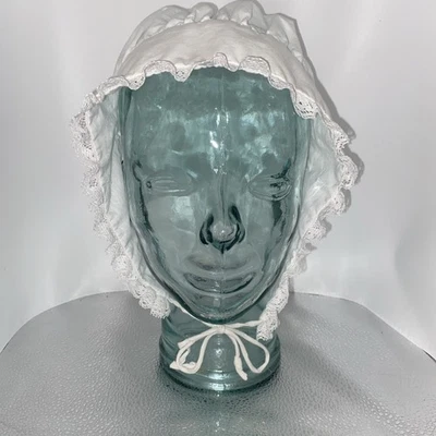 Vintage Women’s Adjustable Handmade Colonial Night Cap - Image 1 of 4