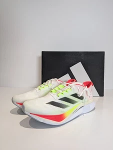 Adidas Adizero Boston 12 Laufschuhe Größe UK 12 weiß luzid rot Glasfaser - Bild 1 von 14