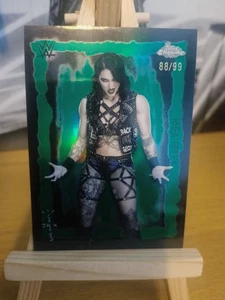 2025 Topps Chrome WWE Cactus Jack - Rhea Ripley Festival Fury Green Refractor /99 - Bild 1 von 4