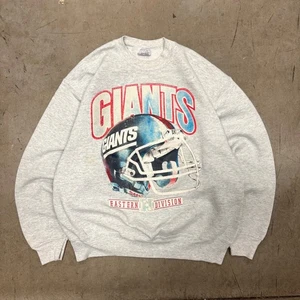De Colección Años 90 Desteñido New York Giants Gráfico Casco Riddell Sudadera NFL Fútbol EE. UU. - Imagen 1 de 4
