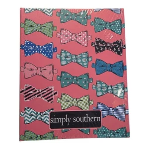 NEW Simply Southern Notebook Journal Spiral Planner Pink Bowties Writing Gift - Picture 1 of 6