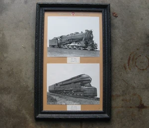 c1940 PENNSYLVANIA RAILROAD PRR Station Photo Display Locomotves 5459 & S1 6100 - Picture 1 of 7