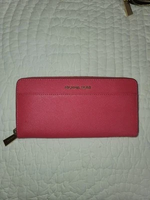 COMPAGNON PORTEFEUILLE ROSE MICHAEL KORS - Photo 1/4