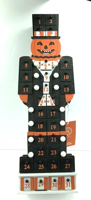 Martha Stewart Halloween Jack O Lantern Pumpkin Advent Calendar LED Light up 21” - Image 1 of 4