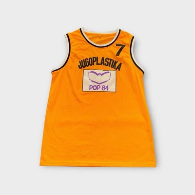NEW Toni Kukoc #7 Jugoplastika POP 84 Yugoslavia Basketball Jersey Stitched - Image 1 of 2