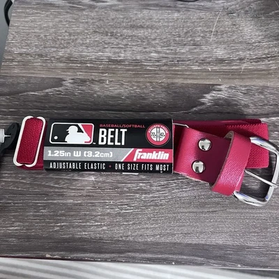 Nuevo Cinturón Rojo 1.25" Ancho Franklin MLB Se Ajusta De 22" A 42" Béisbol Softbol  Foto 1 de 4