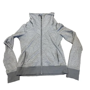 Lululemon Jacket Womens 10 Gray Full Zip Be Present Workout Warm Up Athletic - Picture 1 of 7