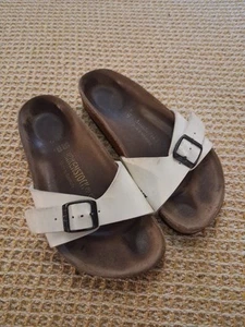 Birkenstock Madrid Sandals Silver. Sliders flip flops. Uk Size 2 - Picture 1 of 5